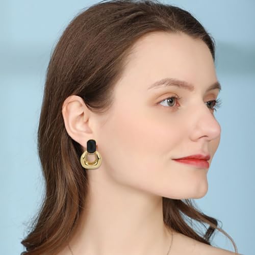 Dangle Drop Earrings for Women Cute Gold Geometric Statement Jewelry2