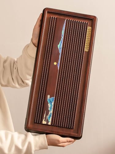 Mesa de té de madera maciza Wanli Jiangshan para evitar derrames de agua 3