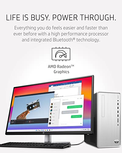 Hp Pavilion Desktop Pc, Amd Ryzen 5 5600G, 12 Gb Ram, 512 Gb Ssd, Windows 11 Home, Wi-Fi 5 & Bluetooth Connectivity, 9 Usb Ports, Wired Keyboard And Mouse Combo, Pre-Built Pc Tower (Tp01-2040, 2022) #TOP3