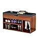 HLY Changer de chaussures tabouret Simple moderne tabouret de rangement de chaussures nordique porter des chaussures tabouret canapé banc changement de chaussures banc étagère à chaussures/Cerise Coul