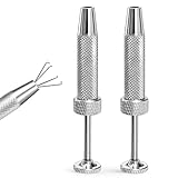 Qianyu 2 piezas de piercing de bola con pinza de bola de acero inoxidable antideslizante, pinzas de diamante de acero inoxidable, pinzas para piercing, asistente de joyería, herramienta de recogida de