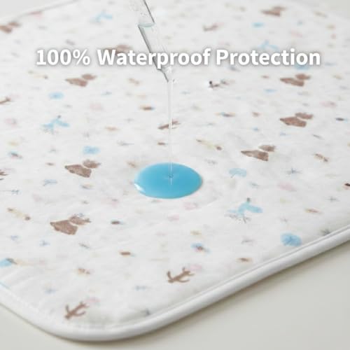 Image of Safe-O-Kid Baby Diaper Changing Mat, 70 x 49 cm Waterproof & Foldable Bed Protector, Soft & Comfortable Changing Pad for Newborns, Travel-Friendly & Easy to Clean - (Pack of 1)