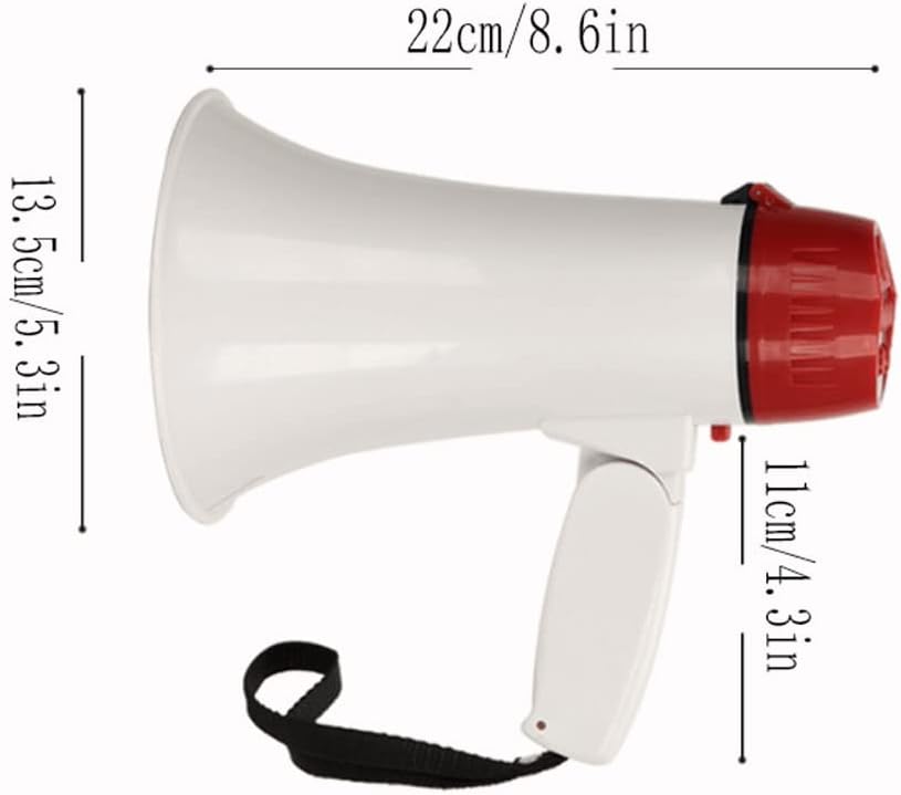 Megaphone 15W Megaphone Handheld Voice Amplifier, Loud Megaphone with Siren & Foldable Handle, Bullhorn for Outdoor Activities & Coaching Bullhorn Amplifiers