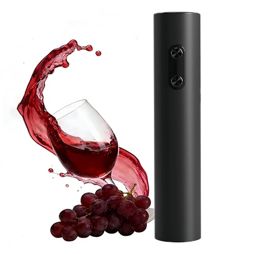 Image of PEIPU Electric Wine Opener, Battery Operated, One-Button Operation for Effortless Cork Removal, For Wine Lovers, Party & Home, 1Pack (Photo Black)