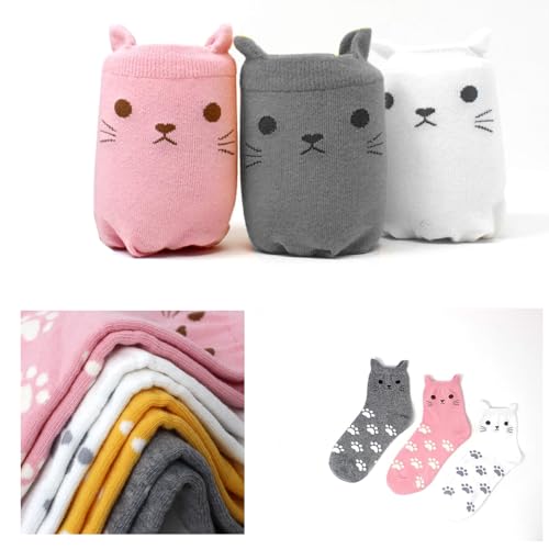 Women’s Cute Cat Socks, Animal-Themed Gifts for Women, Fun and Playful Socks for Everyday Wear3