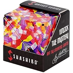 Shashibo Sensory Fidget Toy for Adults & Kids, Stress Relief Fidget Toy for Adults, Teens & Kids, Cool Fidget Toys for Desk, Classroom Must Have, Sensory Shape Shifting Cube, 100+ Possible Shapes