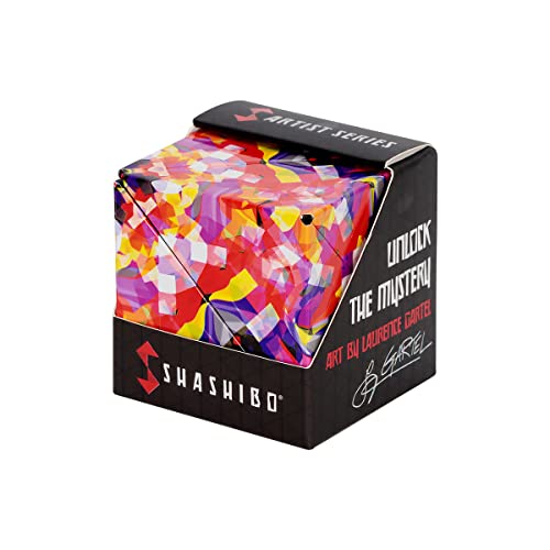 SHASHIBO Formwechsel-Box – Preisgekrönter, patentierter Zappelwürfel mit 36 Seltenerdmagneten – lässt Sich in über 70 Formen verwandeln (Confetti)