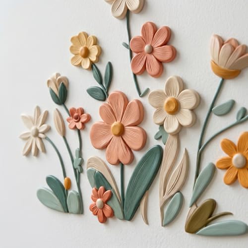 Vinilo decorativo autoadhesivo floral para pared miniatura 3