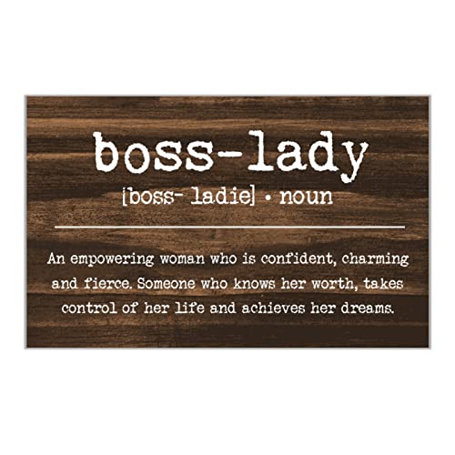 Décoration murale à suspendre pour chambre à coucher cadre en bois Boss-Lady