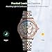 Imagen de RORIOS Relojes Mujeres Luminoso Esqueleto Reloj con Correa de Acero Inoxidable Mecánico Automático Reloj Diamante Relojes de Pulsera
