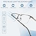 EYECEDAR 5 Pack Quality Reading Glasses Men Metal Half Frame Spring Hinges Blue Light Blocking Computer Eyeglasses Readers for Men 2.0