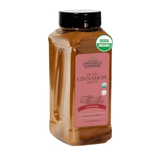 HQOExpress Organic Ground Cinnamon Powder - USDA Certified Organic - Gluten-Free - Keto Friendly -...