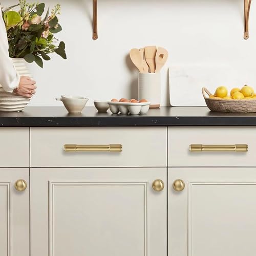 Khtumeware 6 Pack Champagne Bronze Cabinet Pulls - 10 Inch (256mm) Center to Center Heavy Duty Handles for Cabinets and Dressers - Satin Brass Finish by khtumeware - Image 5