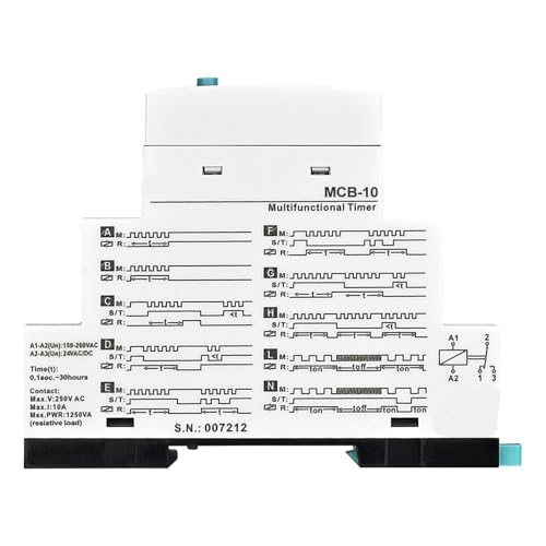 Relais temporisé multifonction MCB-10 avec double tension de commande
