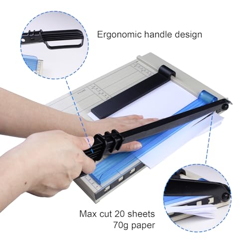 Paper Cutter, Paper Cutting Machine, 12 "A4 Cutting Length, 10 Sheet Capacity, with Safety Protection Device and Blade Lock, Suitable for Office, School or Commercial usePaper Cutt image 4