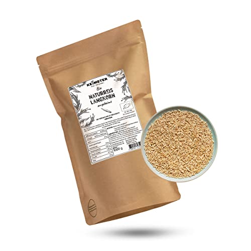 Bio Natur Reis (1 kg) - GEKEIMT - Langkorn - Aus...