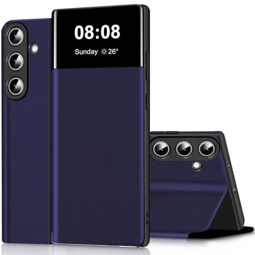 Étui portefeuille Samsung Galaxy A56 bleu anti-rayure avec fente de rangement