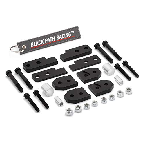 Black Path - Fits Yamaha 2" Front + Rear Lift Kit Rhino 450 + 660 + 700 Atv Full Suspension Lift (Black) T6 Billet #TOP1