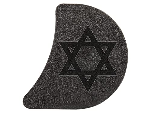 NDZ Performance Saf-T-Blok Right Hand Trigger Safety Block for Glock Gen 1-5 Post-1998 Models Laser Engraved in Black - Star of David Mogen Dovid