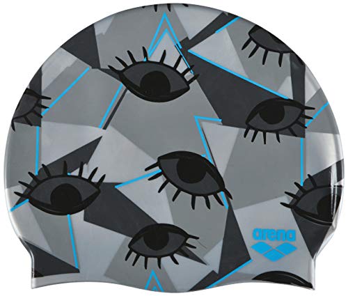 Arena Print 2 - Gorro de natación, Talla única, Ojos plateados