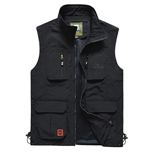 TieNew Gilet da Pesca Traspirante,Uomini Gilet Pesca Senza Maniche Quick Dry Gilet Gilet per La Caccia di Fotografia di Viaggio Sport All Aperto Fotografia Gilet