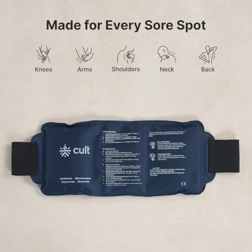 Image of Cult Reusable Gel Pack - Hot & Cold Therapy for Knees, Neck, Back, Shoulders - Pain Relief Pack, Skin-Friendly & Portable