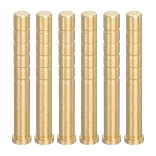 PATIKIL 150 Grain Archery Arrow Brass Insert, 6 Packs Insert Screw Copper Brass Arrow for .244/6.2mm Carbon Arrows