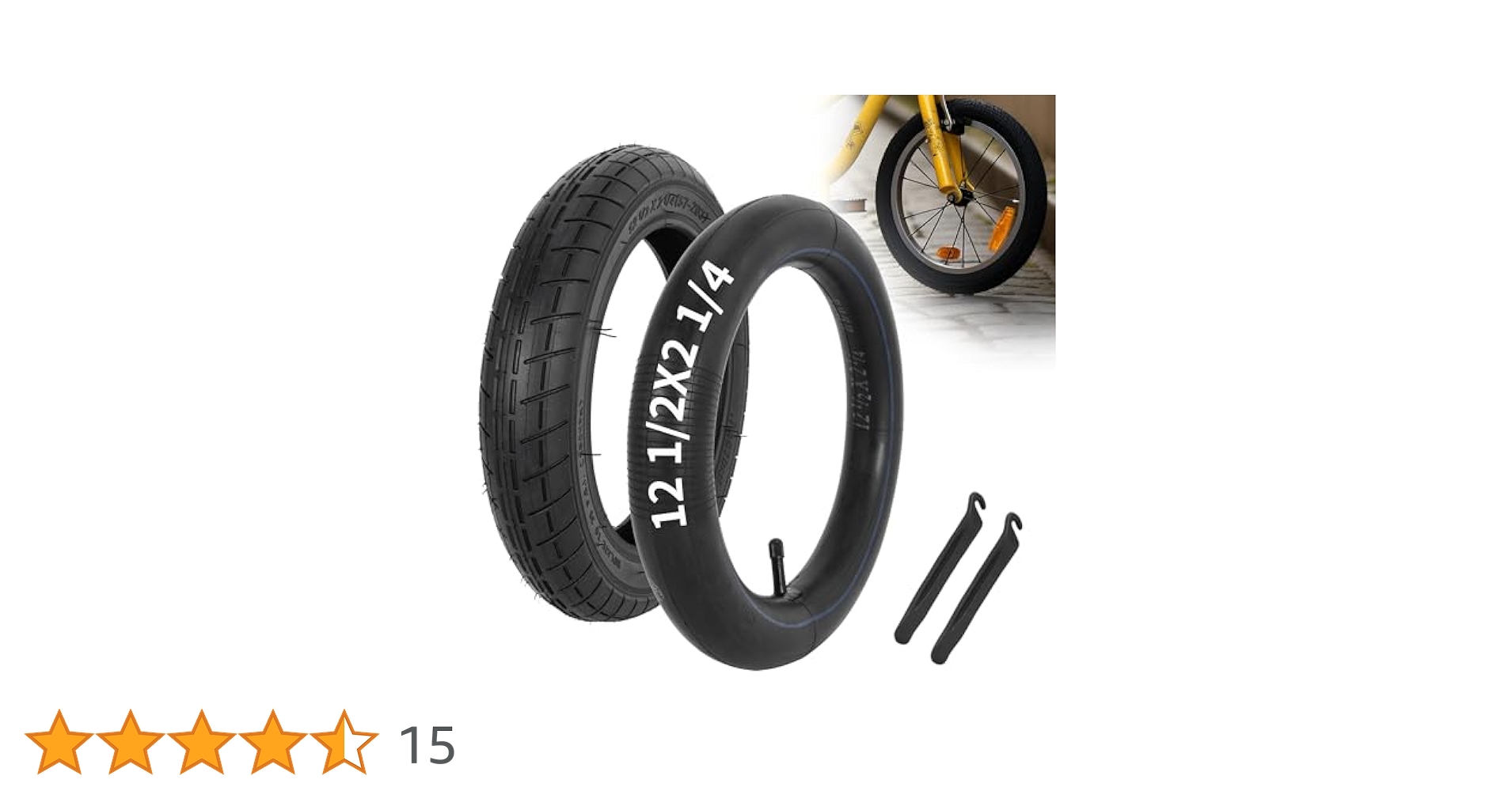 Amazon | 12 1/2 x 2 1/4 自転車用タイヤとインナーチューブ
