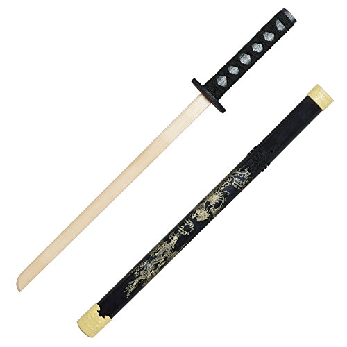 ICNBUYS Katana Samurai Sword Wood 29 inches Kids Toy Gift