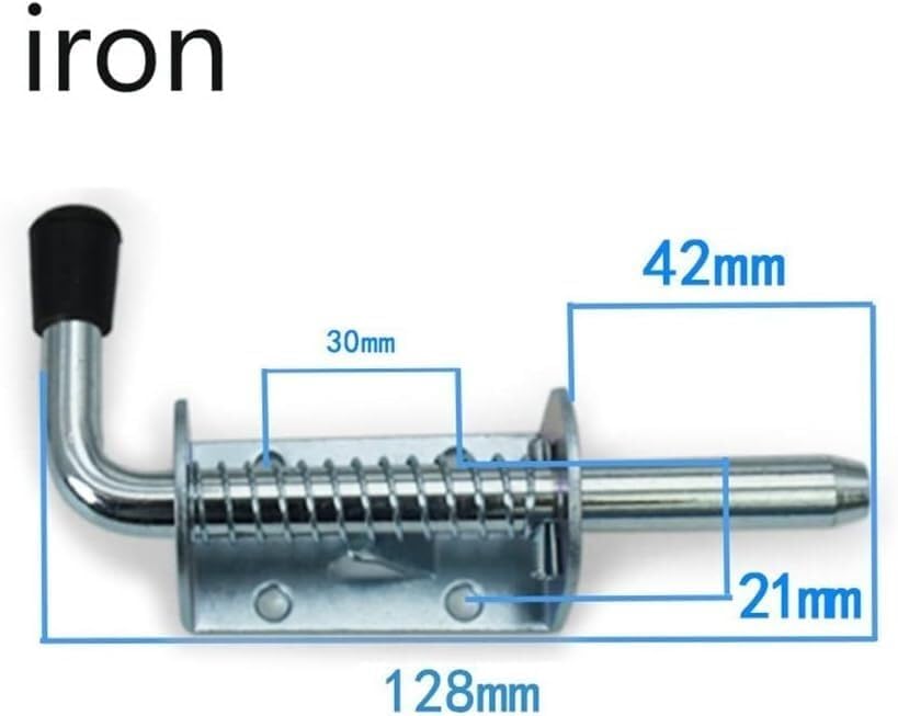 Door Bolt Lock,Latch Pin,Bolt Latch, 1PC Latch Loaded Metal Security Barrel Bolt Latch Tone Spring Latches Door Cabinet Hinges Hardware(Stainless Steel)