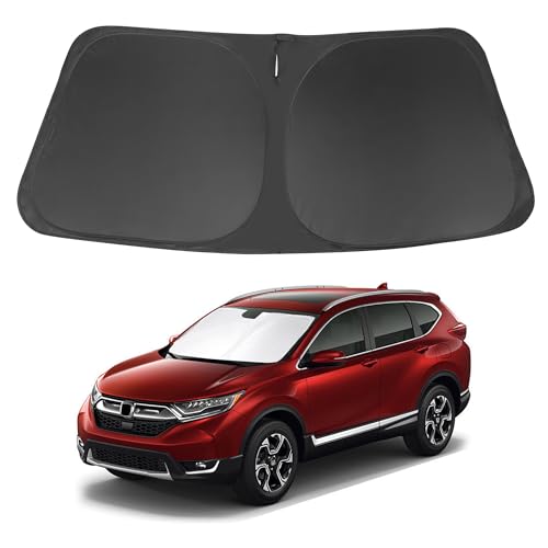 Image of Windshield Sun Shade Compatible with 2017 2018 2019 2020 2021 2022 Honda CRV CR-V Accessories Window Sunshade Sun Visor Protector Keep Car Cooler