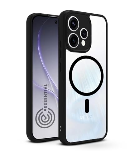 Image of KAPAVER Essential Magnetic Back Cover Case Compatible with Oppo Reno 15 (PC+TPU) (Oppo Reno 15 - Magnetic Black)
