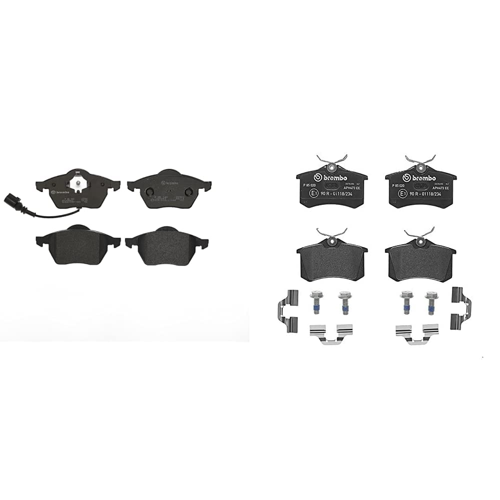 Brembo P 85 045 Pastillas De Frenos + 448P85020 Pastillas Freno, Set De 4
