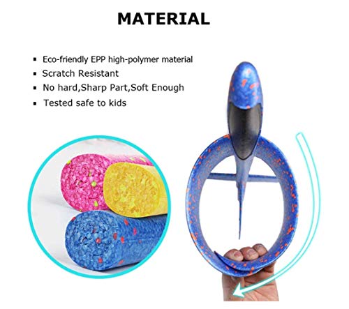 4 Pack Airplane Toys, 15" Large Throwing Foam Plane, 2 Flight Mode, Foam Gliders, Flying Aircraft, Birthday for Kids 3 4 5 6 7 8 9 Year Old Boy,Outdoor Indoor Sport Game Toys, Party Favors - Thumbnail 3