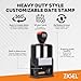 ZIGEL Self Inking Heavy Duty Style Customizable Office Date Stamp - Multiple Ink Color Options and Fonts
