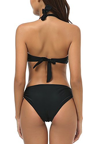 Wetopkim Womens Gradient Color Bikini Swimwear Back tie Strappless Bikini Beachwear4