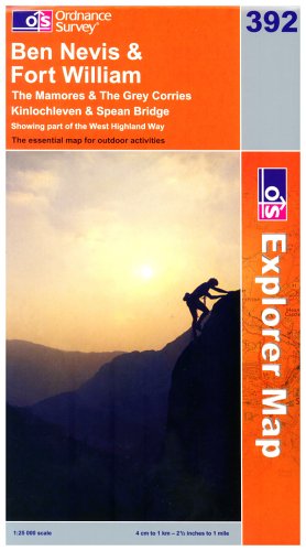 OS Explorer map 392 : Ben Nevis & Fort William