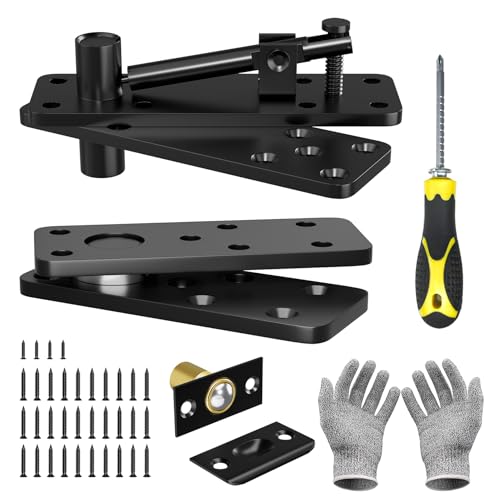 Bearfire Hidden Door Hinge Kit - Heavy Duty Pivot Hinge 620LB Load-Bearing Thickened Stainless Steel, 360° Silent Rotation Hidden Door Hardware, Hidden Door Hinges for Secret Door/Hidden Door Bookcase