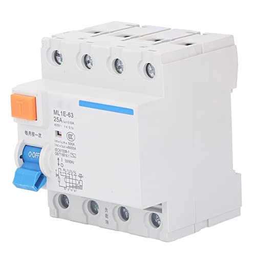Disjoncteur de courant résiduel 3P N triphasé 25A 400V pour tableau