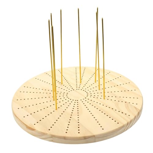 Planche à crocheter circulaire en bois avec épingles pour blocage de tricot artisanal