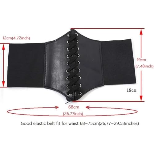 Women’s Lace Up Corset Waspie Floral Embroidered Waist Belt for Women2