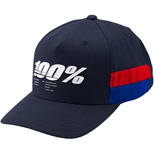 100% Men's Loyal X-Fit Snapback Adjustable Hats,One Size,Navy