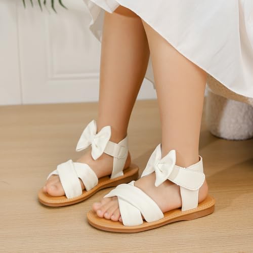 Image of Toddler Girls Sandals Summer Flats Dress Shoes for Baby Little Kids Girl