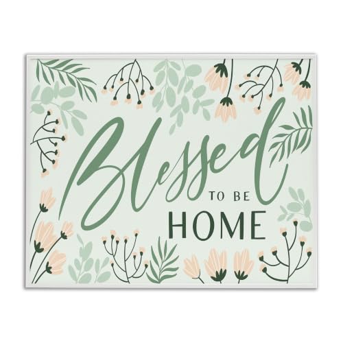 'Blessed To Be Home Floral Border'| Framed Giclee Art