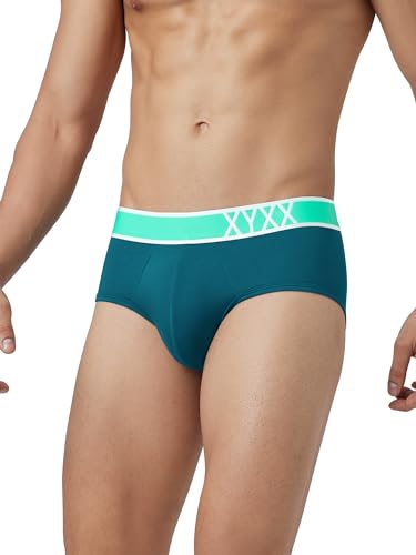 Image of XYXX Men's Dynamo & Volt Tencel Micromodal Regular Fit Solid Antimicrobial Briefs with No Marks Waistband (Pack of 3)