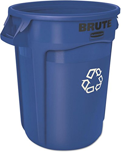 Rubbermaid Commercial - Brute Recycling Container Round Plastic 32Gal Blue Product Category: Breakroom and Janitorial/Recycling Receptacles & Lids