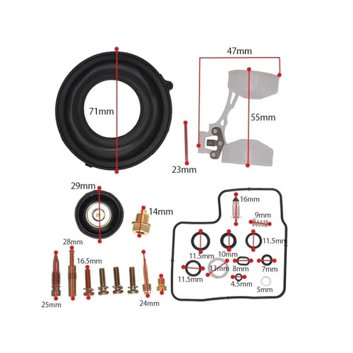 Kit carburador Shadow VT1100 con diafragma flexible y flotante estanco 2