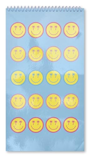 Image of iscream Fold and Send Girls Stationery Card Pad with Seals - Beach Bum | 40 Pack, Cute Design, Spiral Bound, Large 10.5 inch x 5.75 inch Cards, Coordinating Sticker Sheets, Fold and Send, Summer Camp Ready