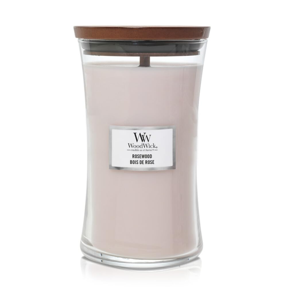 Woodwick Candle, Light Pink, Large