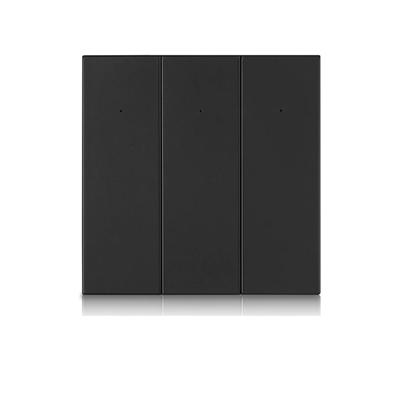 Interrupteur Va Et Vient, Interrupteur Mural Interrupteur mural intelligent à bouton-poussoir avec neutre, 1, 2 ou 3 positions, blanc et noir, for la maison(Black 3-Gang)